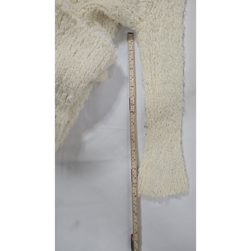 Free People Long Fuzzy Cardigan Size LG Wool Blend Festival Jacket - Picture 13 of 14